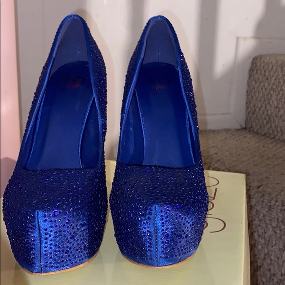 blue stilettos